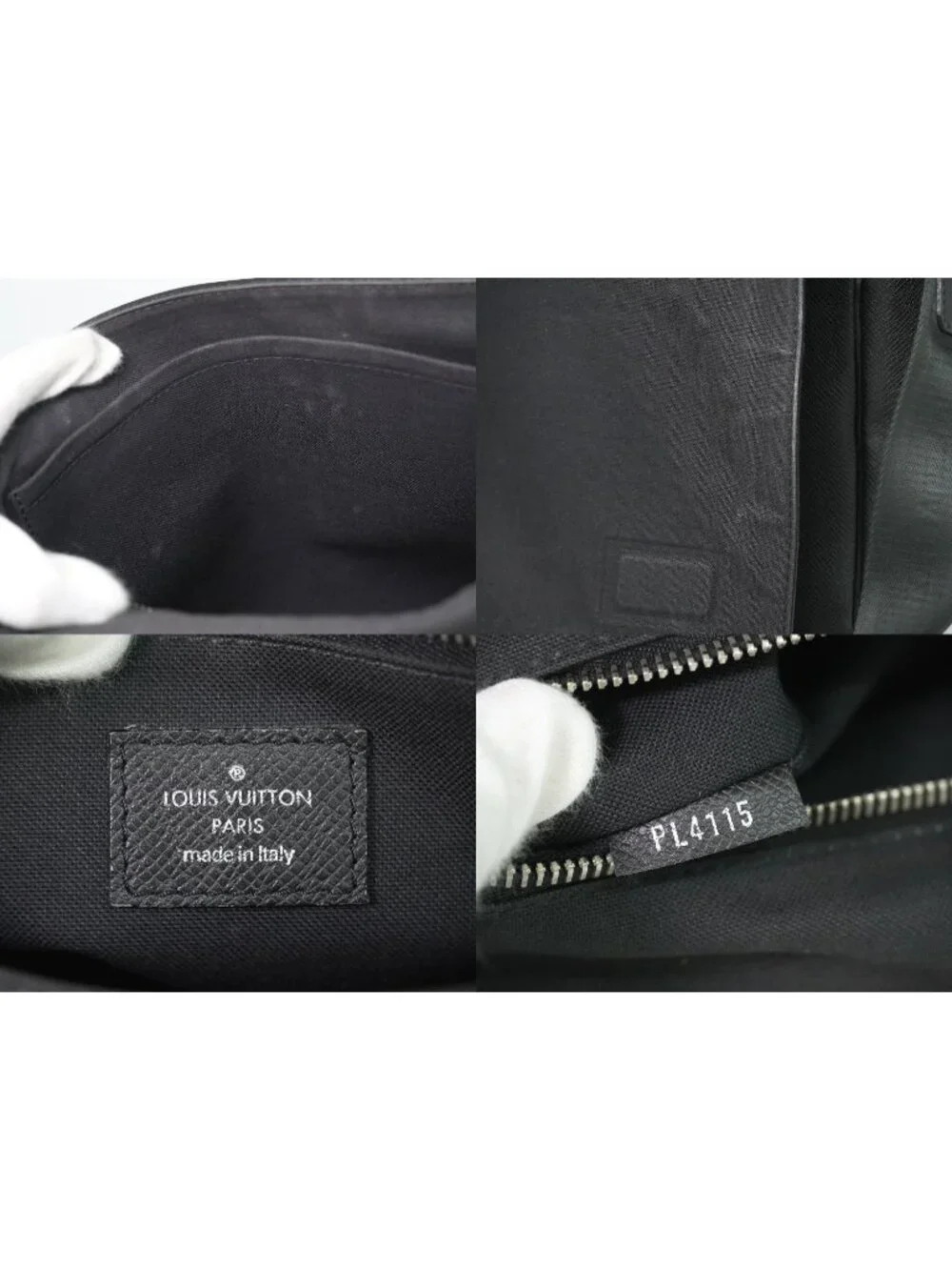 Louis Vuitton LV PM Taiga Leather Shoulder Bag Ardoise Black Second
